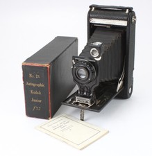 KODAK NO. 2C AUTOGRAPHIC JUNIOR, 152/7.7 K.A., BOXED, PROBLEMS, AS-IS/cks/194468