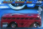 2005 Hot Wheels #96 Redlines 1/5 Surfin' School Bus - Red