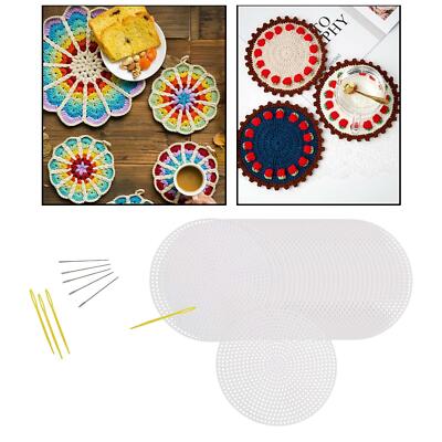 30er Pack Mesh Kunststoff Leinwand Blätter Kit für Stickerei Stich Häkeln