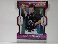 2014 Elite Extra Edition Prospects Status Purple Die-Cut /150 Wyatt Strahan #55