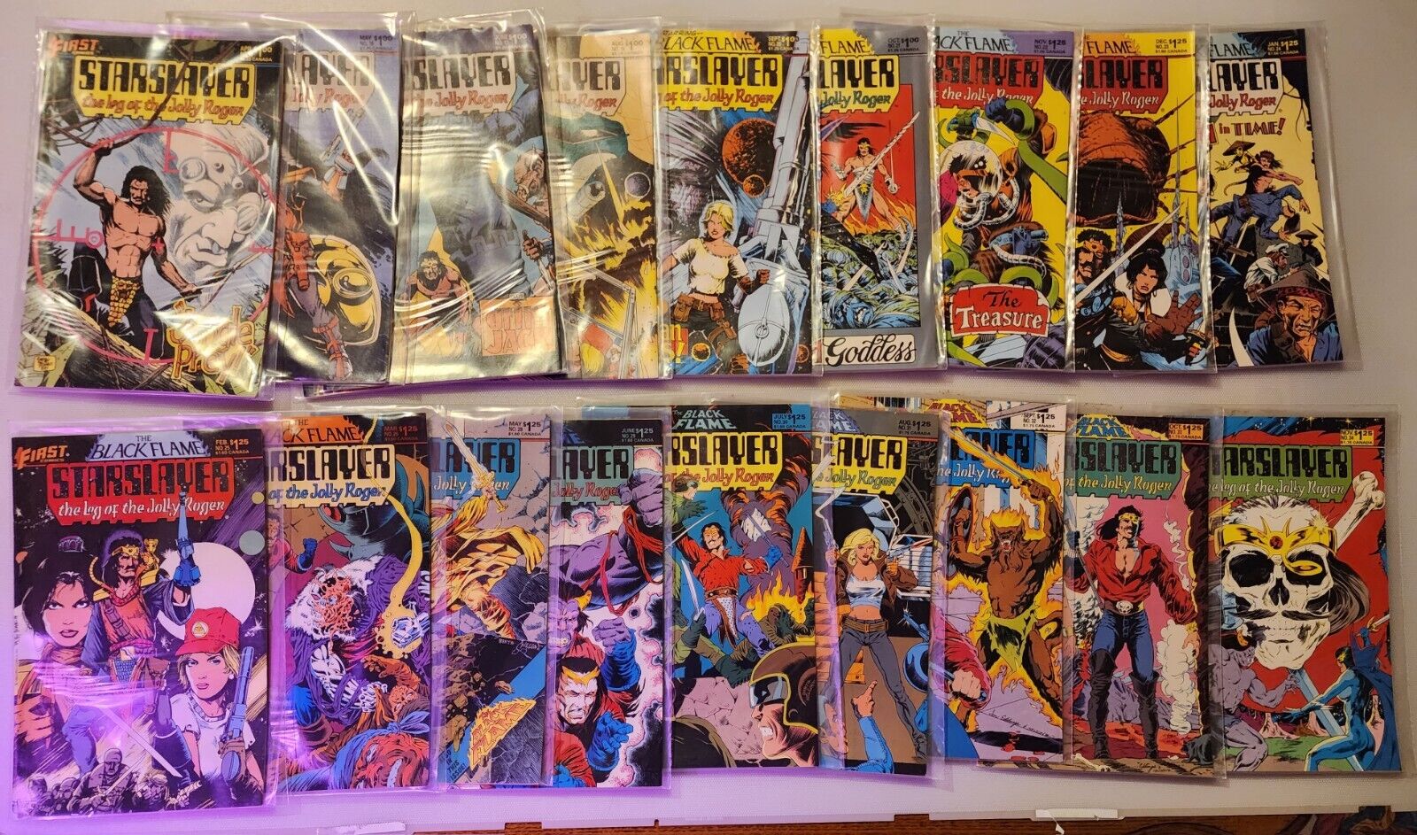 Starslayer  (Lot of 19) 1984 The Log of the Jolly Roger Bagged Gradable C1