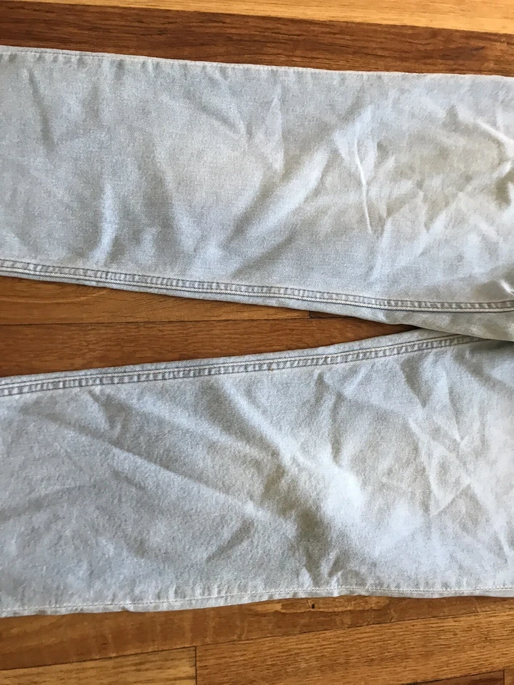 H & M Denim Women's Size 14 Blue 90's Straight High Rise Jeans 36 x 27 - Image 4 of 4