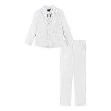 Boys White Holy Communion/Wedding suit Size 10 4-piece set
