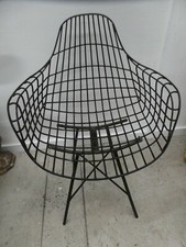 ORIGINAL VINTAGE WIRE MESH METAL ARMCHAIR CARVER 60s MEADMORE MICHAEL HIRST