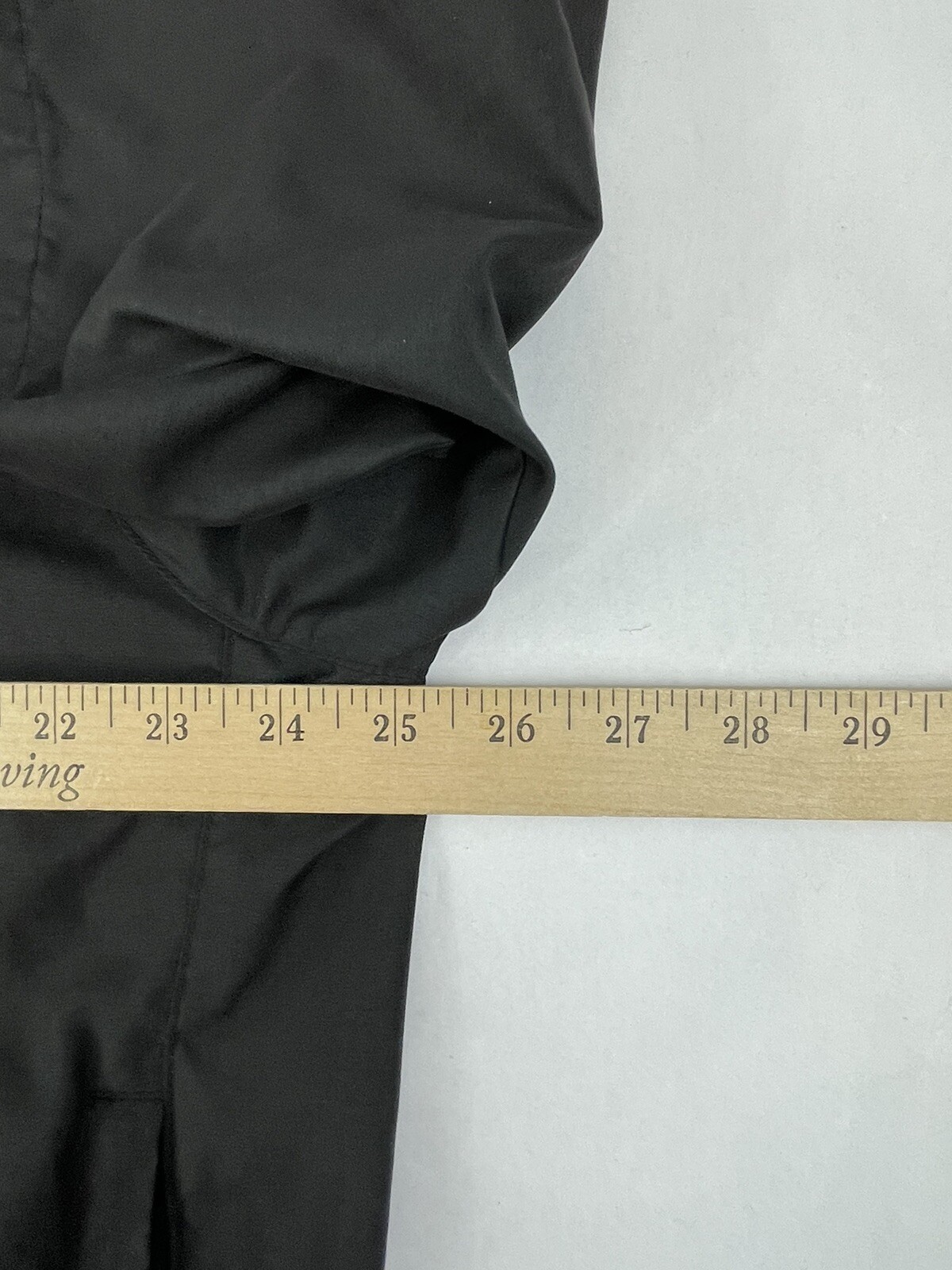 Footjoy Windshirt Shirt Mens Large Black V-Neck Pullover Golf 3/4 Sleeve