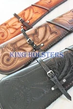 AMERICAN USA SHOULDER STRAP NEW LEATHER WESTERN CASE TOOLED RIFLE COVER SCABBARD