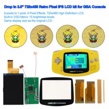 V5 IPS Retro Pixel 3.0" 720x480 GBA Backlight LCD For Game Boy Advance  Shell