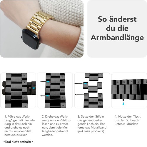 Zamienna bransoletka ze stali nierdzewnej do Apple Watch Ultra SE 10 9 8 7 6 5 4 3 1, 42-49mm - Zdjęcie 22 z 29