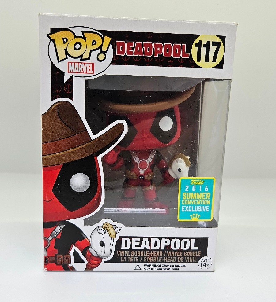 Funko Pop! Figura Marvel Deadpool Cowboy #117 2016 Exclusiva Convención De Verano