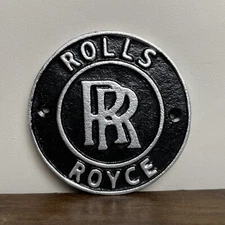 Small Rolls Royce Sign - Man Cave / Garage Sign - Not Enamel Sign - Cast Iron