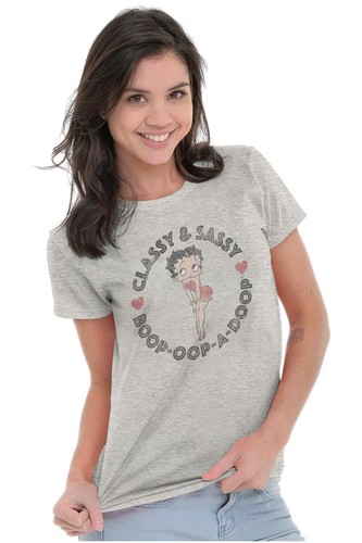 Betty Boop Classy and Sassy Vintage Cartoon Womens Top Junior Graphic Tee - Picture 5 of 8