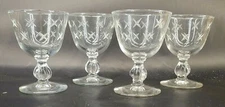Set of 4 Atomic Cordials Stemware Mid-Century Modern 1950s s-1H