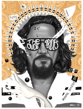 Big Lebowski The Dude Abides Variant Screenprint by Doaly Limited edition of 125