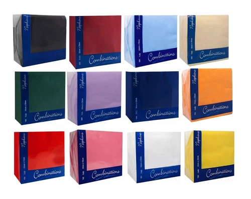 Combination Paper Napkins Colored Serviettes Tissue Paper 33cm 40cm