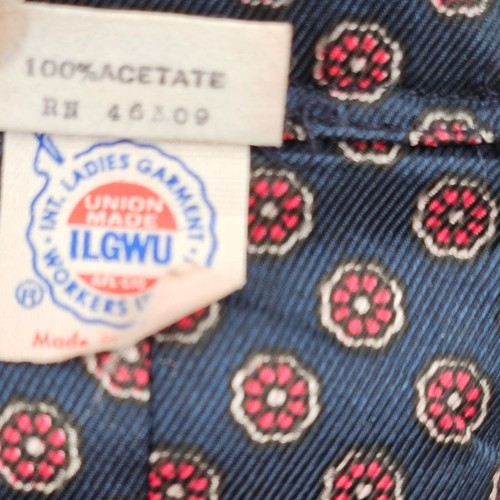 Intuitions Boys Cummerbund Size 10 Blue Red Pleated Acetate Adjustable Vintage - Picture 5 of 8