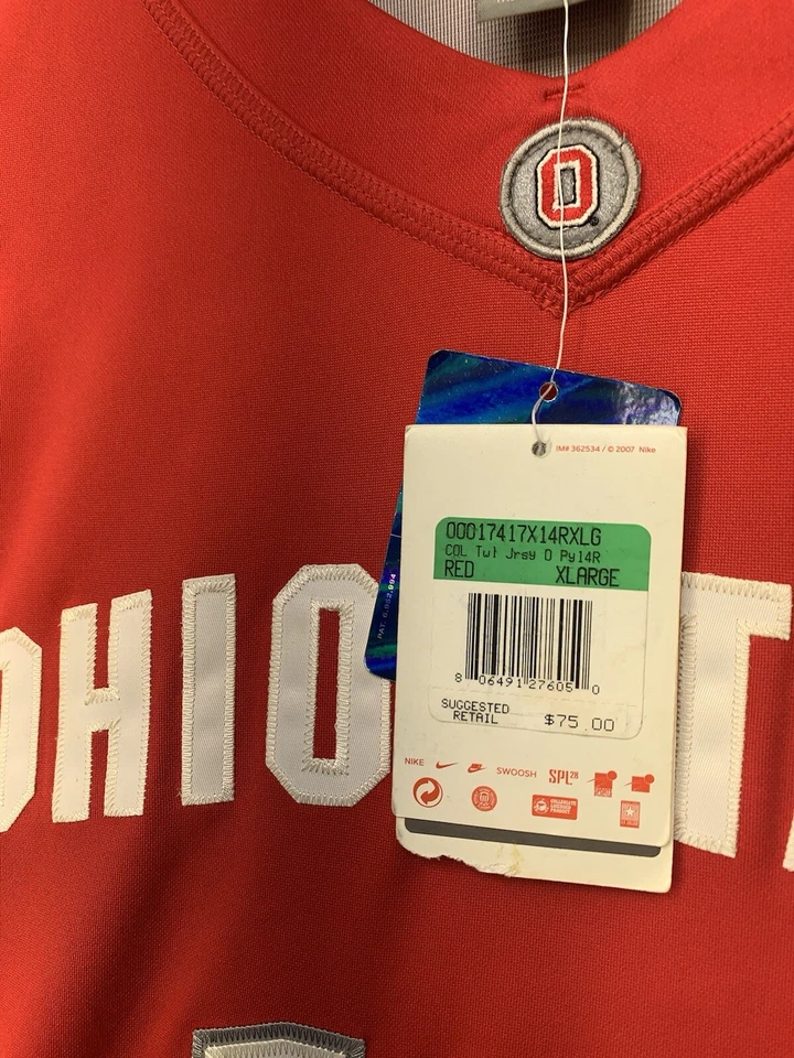 Camiseta de baloncesto Nike Ohio State Buckeyes para hombre XL #14 LeBron James roja casa Y2K Foto 3 de 4