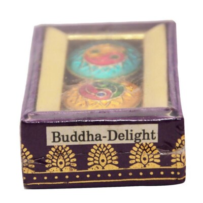 Handmade Buddha Delight Fragrance Natural Solid Perfume 2Mini Brass Jar Spray 4g