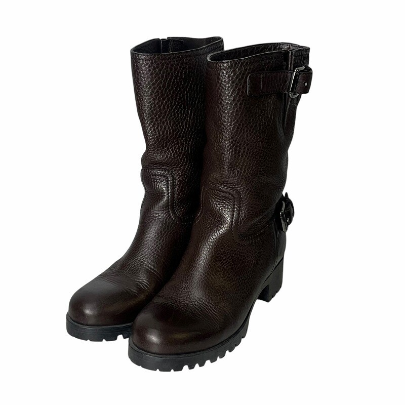 ラムチョコちーずさん専用PRADA ブーツ23cm(35.5)牛革/3U5360 PRADA