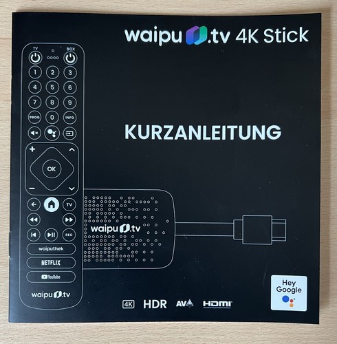 Waipu.tv 4k Stick inkl. Fernbedienung und Netzteil - sehr guter Zustand - Bild 4 von 7
