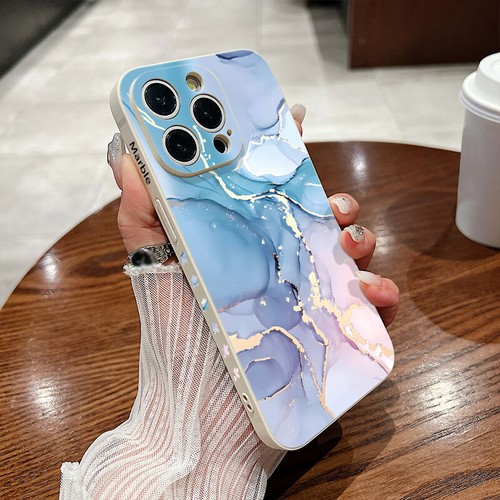 Funda de teléfono de mármol para iPhone 16 15 Pro Max 14 13 12 11 7 8 cubierta blanda a prueba de golpes - Imagen 19 de 25