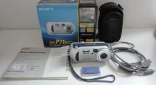 SONY DSC-P71 Cybershot Digital Camera w/ Memory Stick & Box TESTED AND WORKS