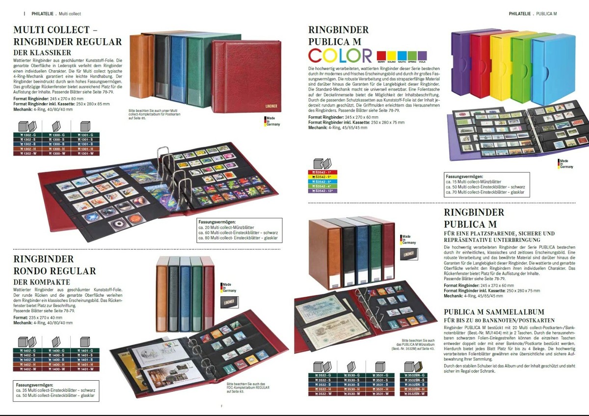 Fogli Lindner Omnia, Bianco - Disponibili Con Diversi Layout Confezionati In Confezioni Da 10 Pezzi - Foto 11