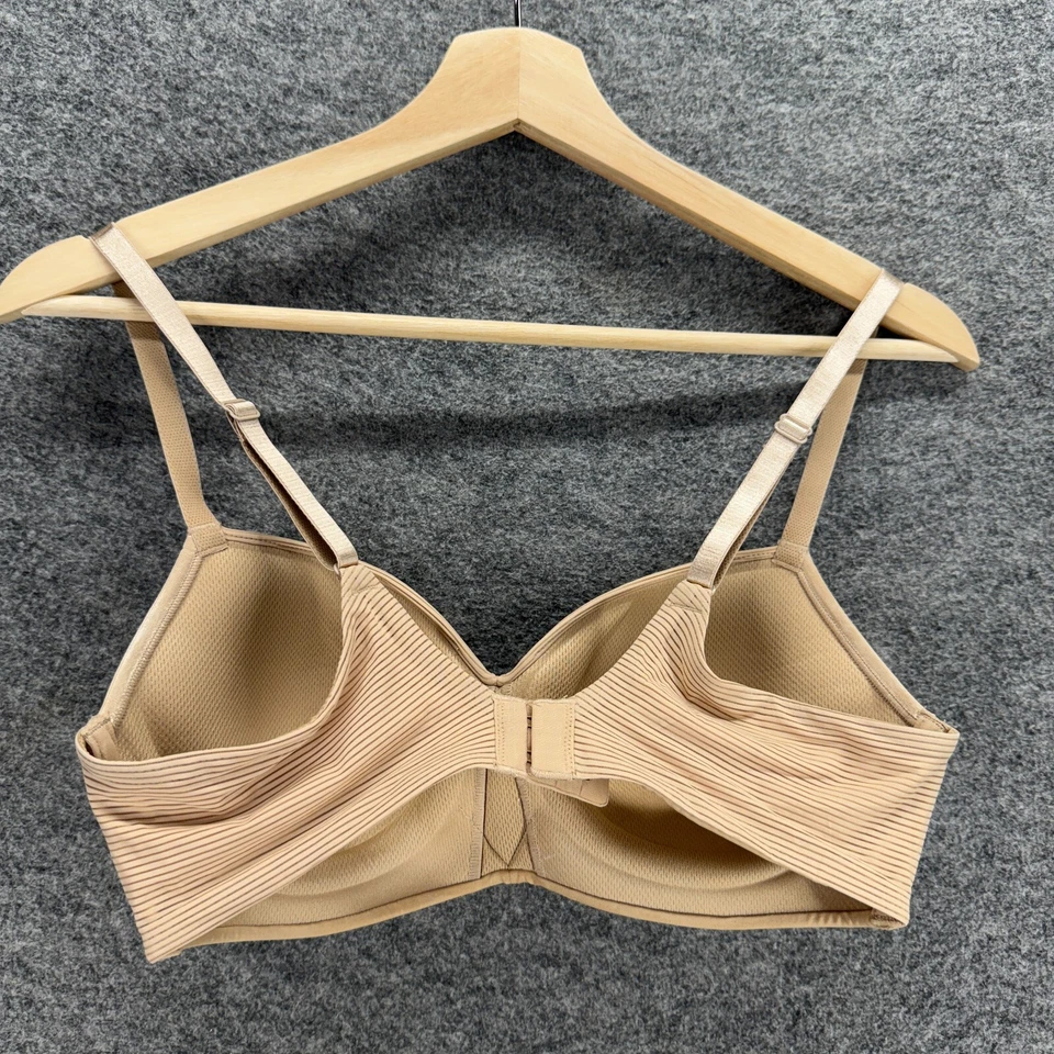 Soma Bralette文胸女式34C米色聚拢不透明无线衬里钩眼尼龙 — 第 2/4 张图片