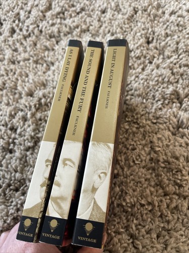 3 William Faulkner Books. Light in August, Sound and the Fury, As I Lay Dying PB - Picture 2 of 12