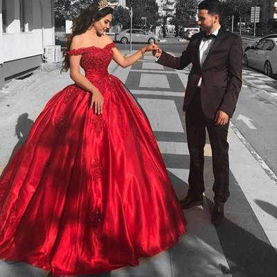 red party gown