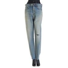 SAINT LAURENT 860$ YSL High Waist - Slim Fit Jeans In Santa Monica Blue Denim