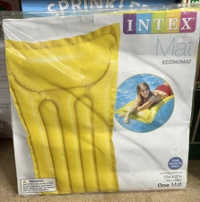 Intex Economat Pool Float Floating Mat Yellow72x27 Swimming Summer