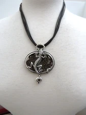 CHICOS  VINTAGE LIZARD PENDANT NECKLACE 16-20"