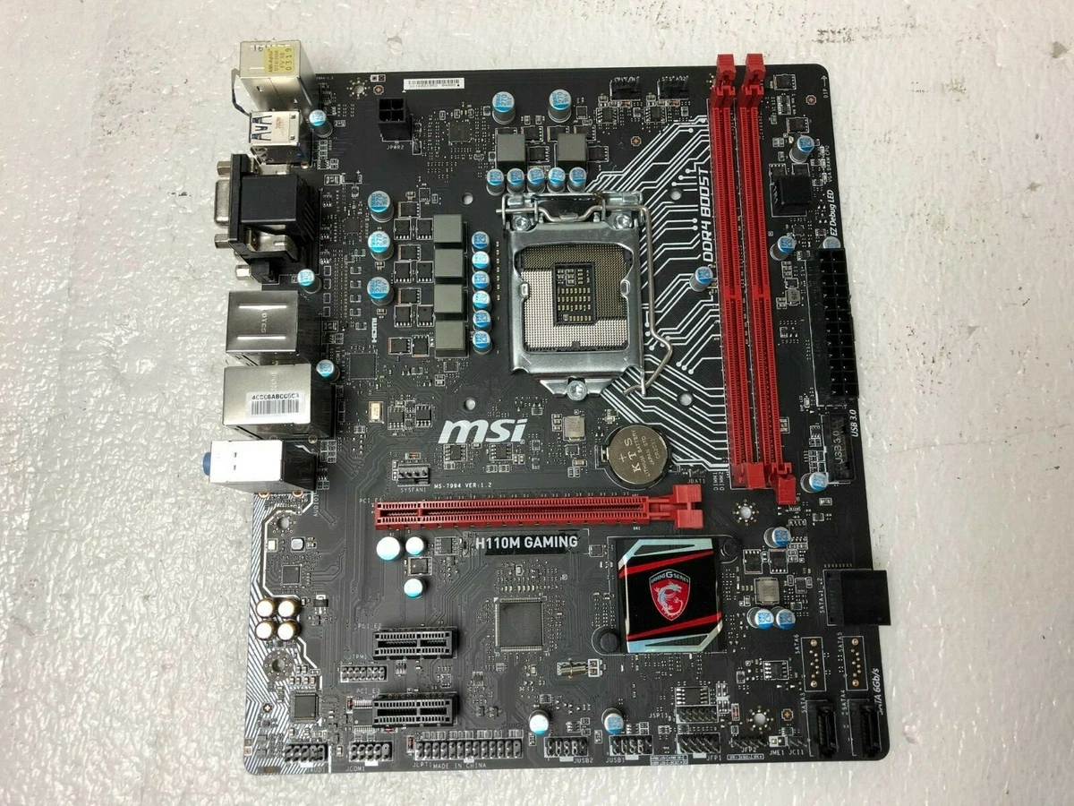 MSI H110M Gaming Motherboard Specifications On