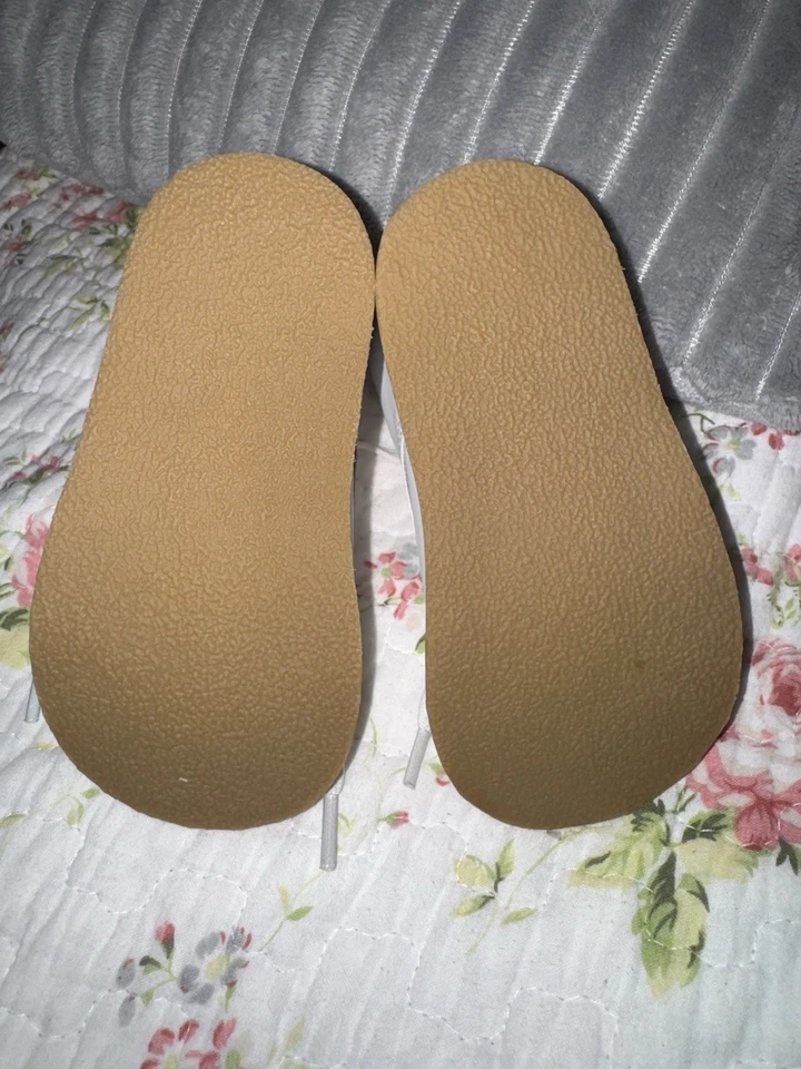 Baby Deer 尺码 5 学步儿童白色高帮系带皮鞋,男孩和女孩全新无标签 — 第 4/4 张图片