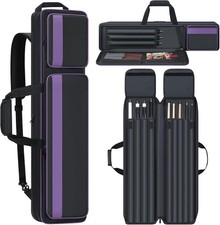 Pool Cue Case 4x5 Pool Cue Carrying Case Soft Padded Billiard Stick Bag Purple