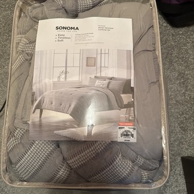 Sonoma Burbank Comforter Set Full Queen With Shams New Gray