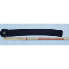 Vintage Black Wide Elastic Waist Belt Fabric Knot Buckle Cinch Statement Belt
