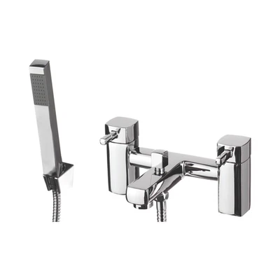 ELLSI Bath Shower Tap with Handset & Bracket | Chrome Finish | Mixer | Bath Filler