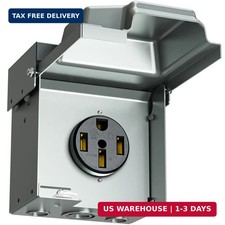 50 Amp RV Power Outlet Box, 125/250V ETL Listed Outdoor NEMA 14-50R Receptacle P