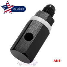 6AN Male Fuel Cell Tank Rollover Vent Valve Mounted Hose Line Fitting Aluminum