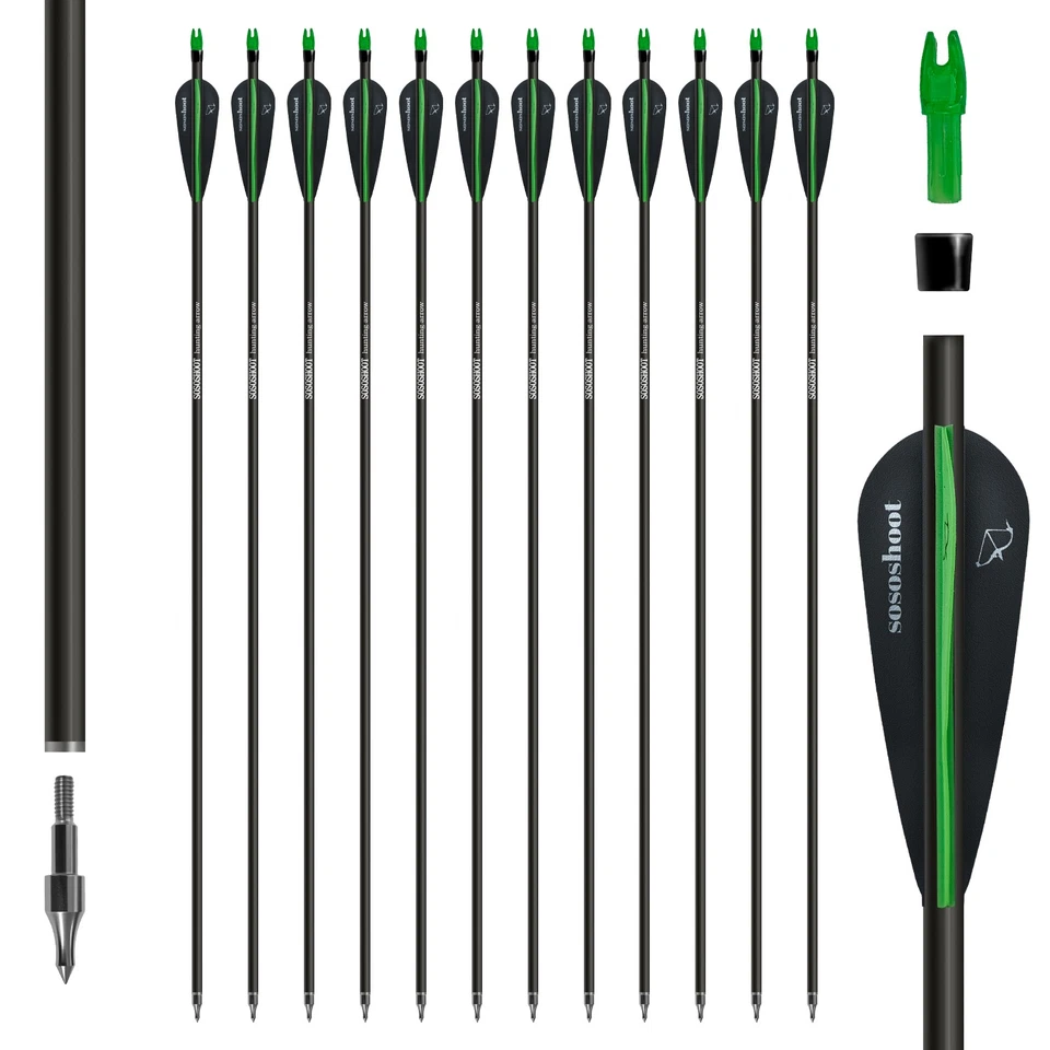 6/12pc 28 Inch Archery RecurveBow Fiberglass Arrow Hunting Arrow Hunting - Image 3 of 4