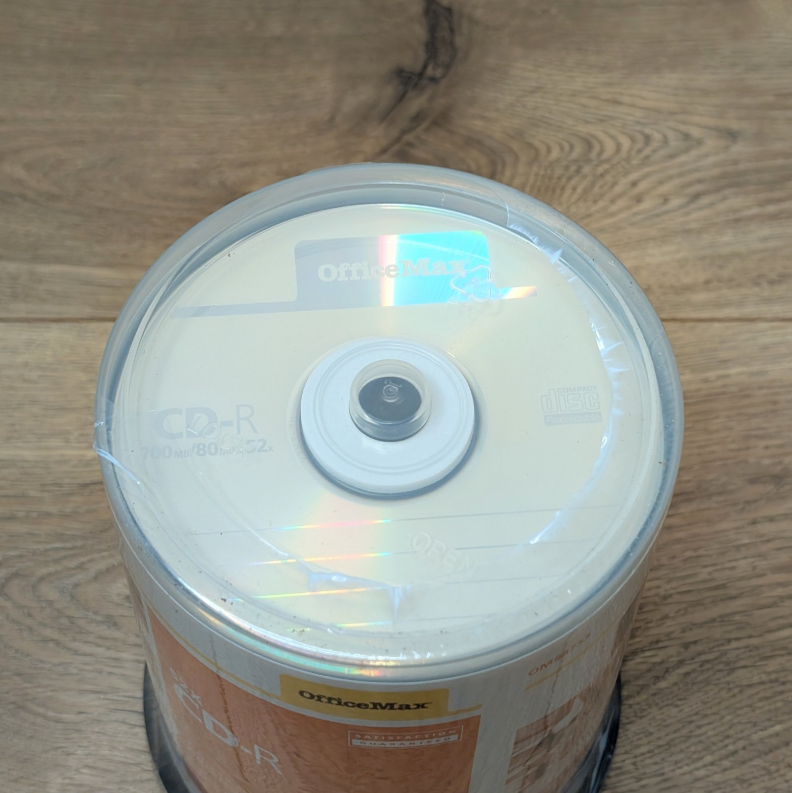 Office Max CD-R Digital Media 52X 700mb 80Min 100 Pack New Factory Sealed