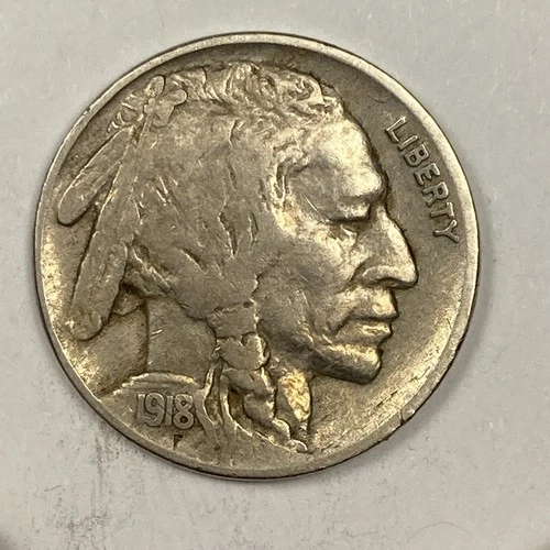 1918-S Buffalo Nickel .05. Choice Fine.