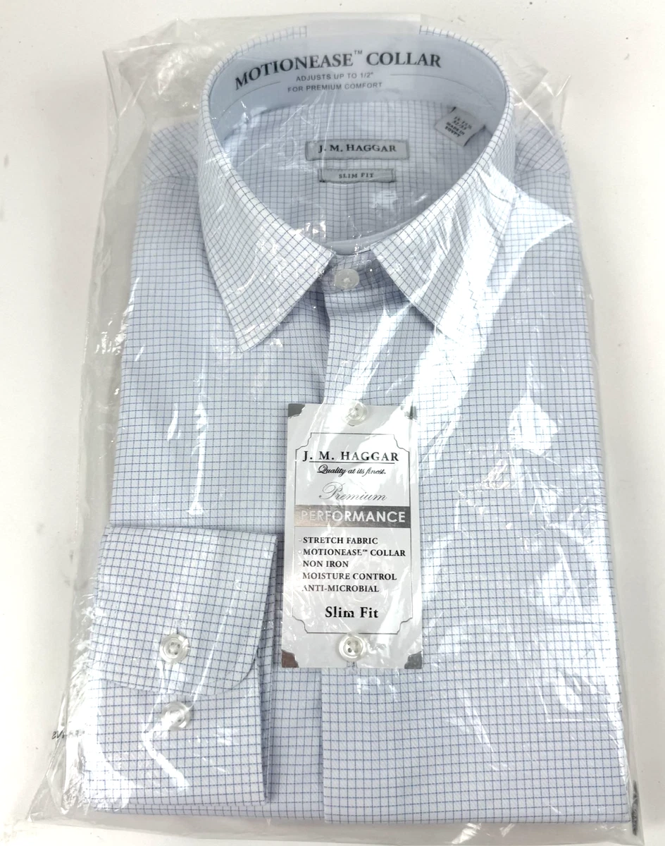 slim fit dress slacks Premium Comfort Dress Shirt - Blue Herringbone