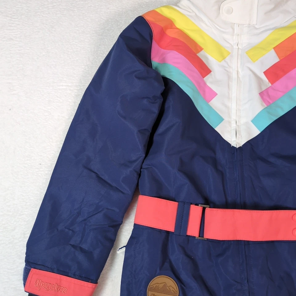 Tipsy Elves Women's Size XS Extra Small One Piece Snow Suit Santa Fe Ski Blue - Image 4 of 4