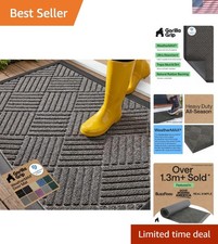 Stain  Fade Resistant WeatherMAX Doormat - 29in x 17in - Perfect for Entryways