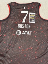 JSA COA ALIYAH BOSTON Signed Autographed Indiana Fever Stranger Things Jersey 