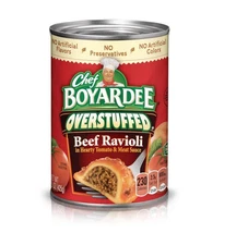 (12 Pack) Chef Boyardee Overstuffed Beef Ravioli in Tomato Meat Sauce, 15 Ounce