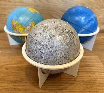 Replogle Lunar Moon World Celestial Globes Mini Desk Decor Globe 6  Vintage READ