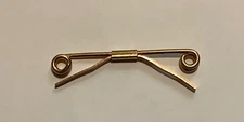 Vintage Men's Tie Collar Bar Slide Stay Gold Tone Unsigned